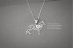 GERMAN SHEPHERD Modern Silver Necklace - 1