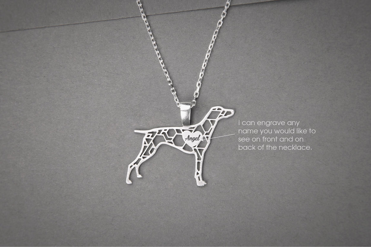 GERMAN SHORTHAIR POINTER Modern Silver Necklace - 1 Main image