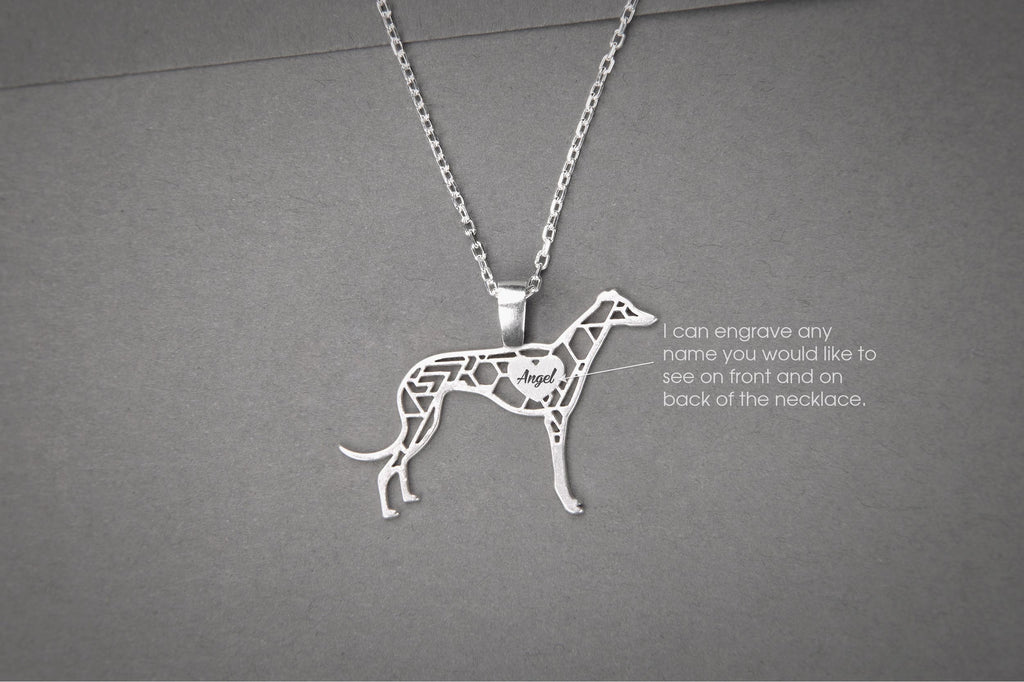 GREYHOUND Modern Silver Necklace - 1