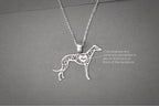 GREYHOUND Modern Silver Necklace - 1