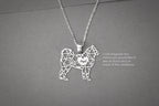 SIBERIAN HUSKY Modern Silver Necklace - 1