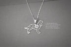 CAVALIER KING CHARLES SPANIEL Modern Silver Necklace - 1