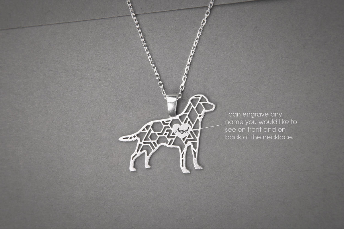 LABRADOR RETRIEVER Modern Silver Necklace - 1 Main image