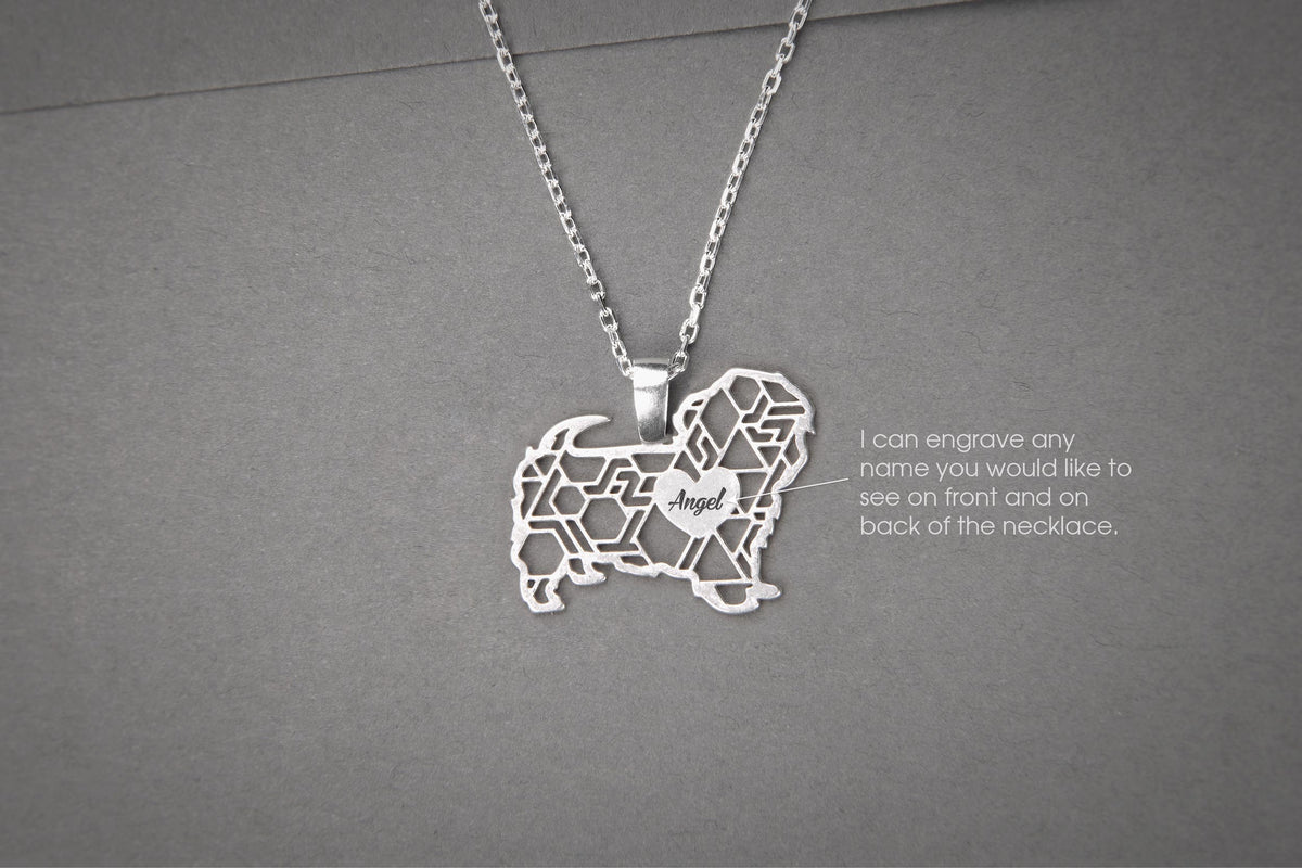 MALTESE TERRIER Modern Silver Necklace - 1 Main image