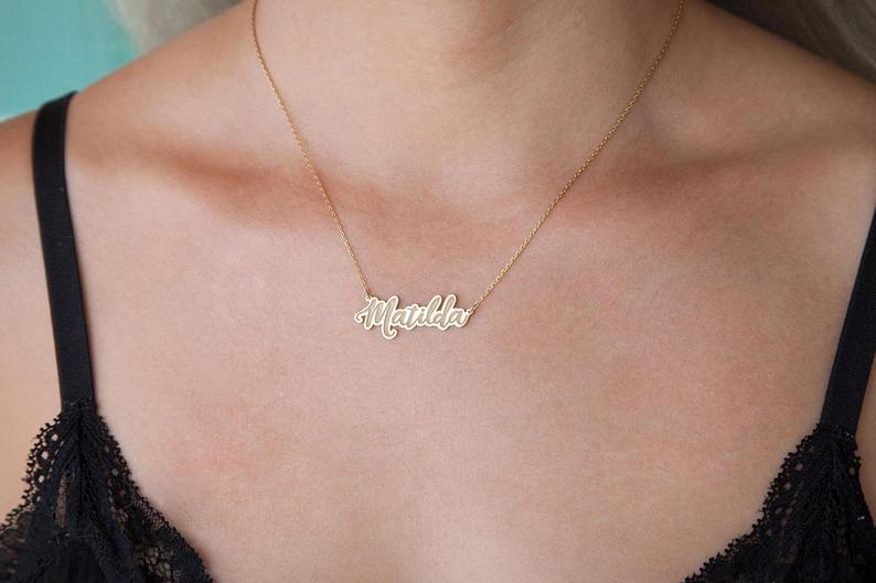 Custom CURSIVE Name Necklace - Model9 - 2