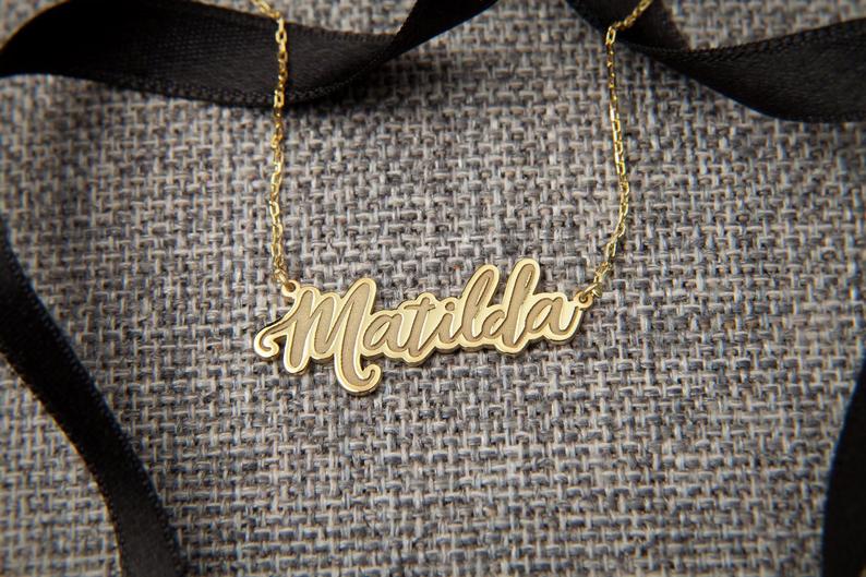 Custom CURSIVE Name Necklace - Model9 - 1