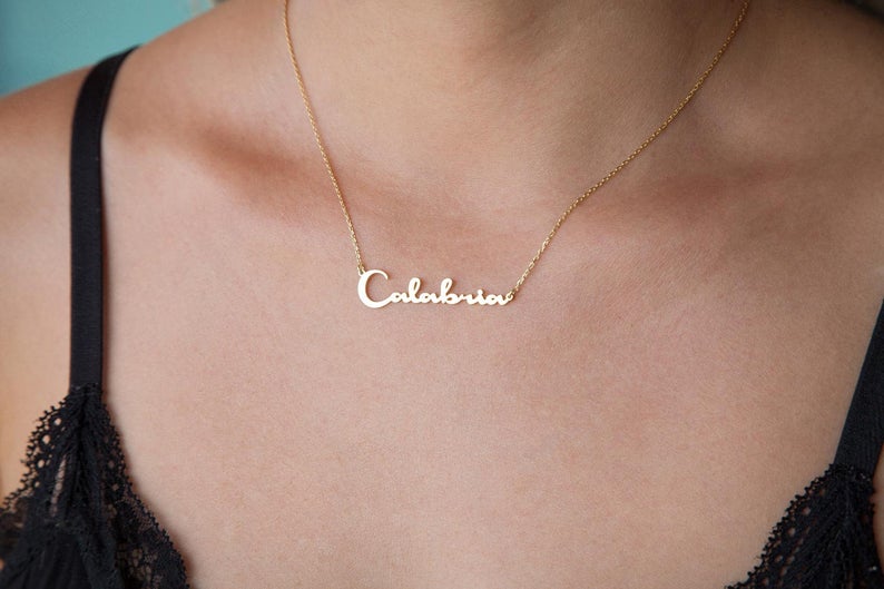 Custom CURSIVE Name Necklace - Model6 - 2