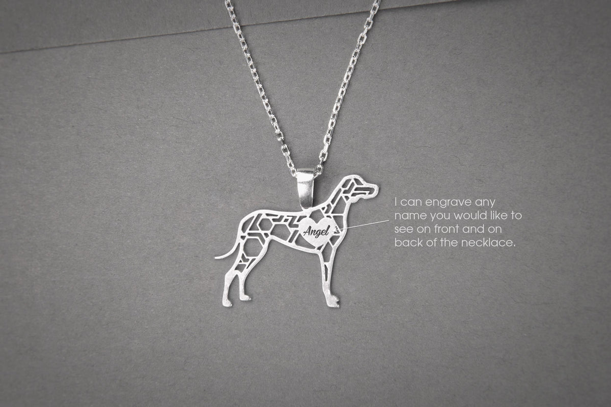 REDBONE COONHOUND Modern Silver Necklace - 1 Main image