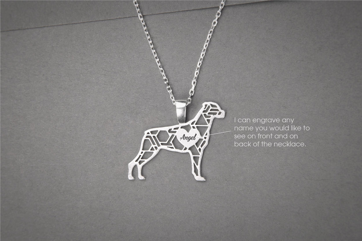 ROTTWEILER Modern Silver Necklace - 1 Main image
