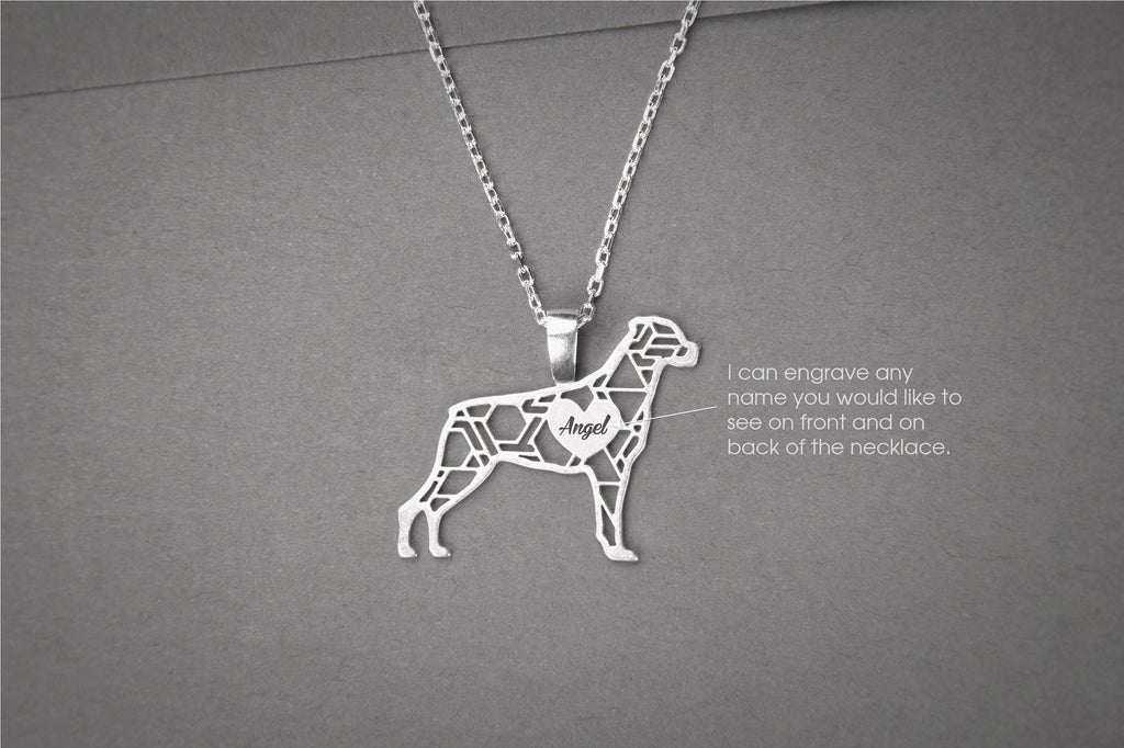 ROTTWEILER Modern Silver Necklace - 1