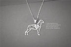 ROTTWEILER Modern Silver Necklace - 1