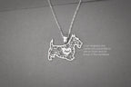 SCOTTISH TERRIER Modern Silver Necklace - 1