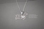PEMBROKE WELSH CORGI Modern Silver Necklace - 1