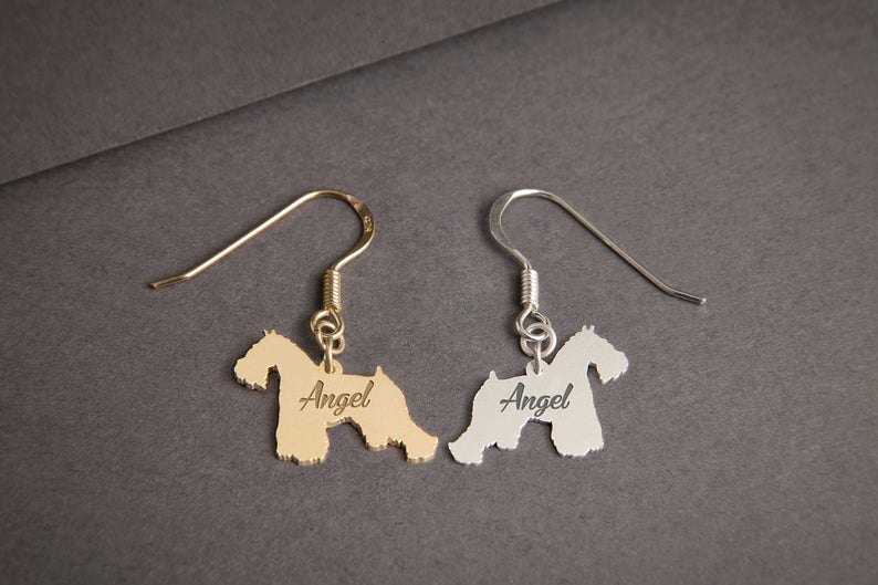 SCHNAUZER Dangle Silver Earring - 1