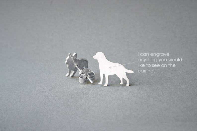 LABRADOR RETRIEVER Stud Silver Earring - 1 Main image