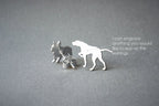 ENGLISH POINTER Stud Silver Earring - 1