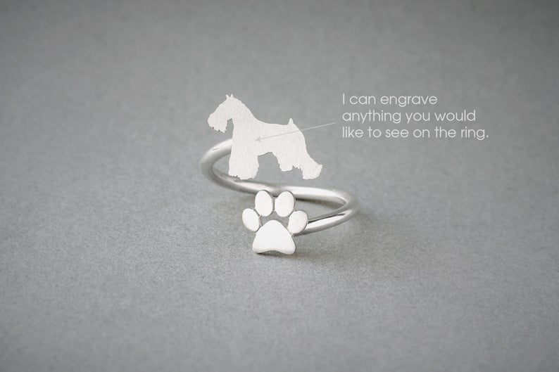 SCHNAUZER - Paw Silver Ring - 1 Main image