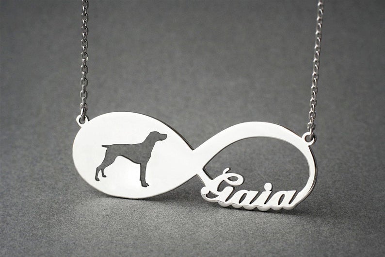 GERMAN SHORTHAIR POINTER Infinity Silver Necklace - 1 Main image