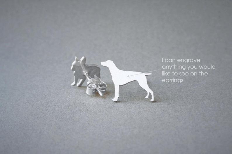 GERMAN SHORTHAIR POINTER Stud Silver Earring - 1 Main image