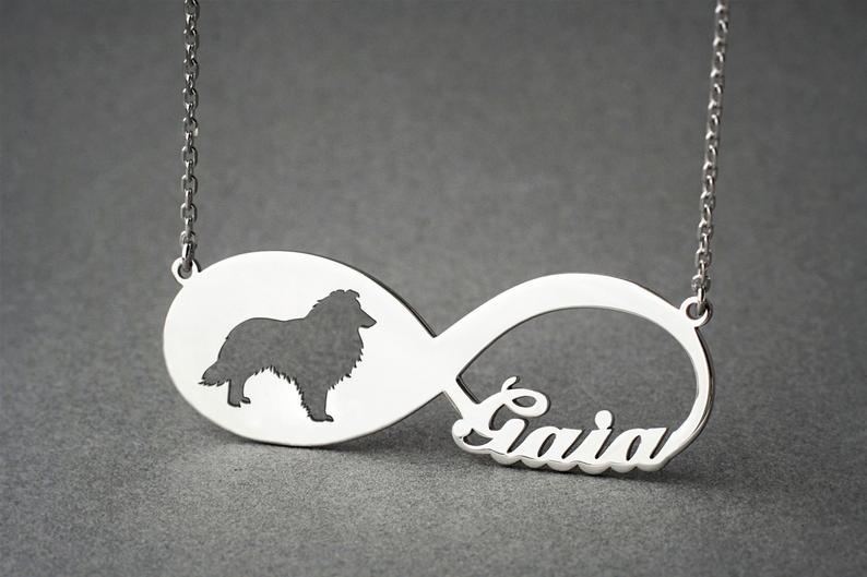 SHETLAND SHEEPDOG Infinity Silver Necklace - 1 Main image