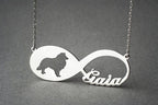SHETLAND SHEEPDOG Infinity Silver Necklace - 1