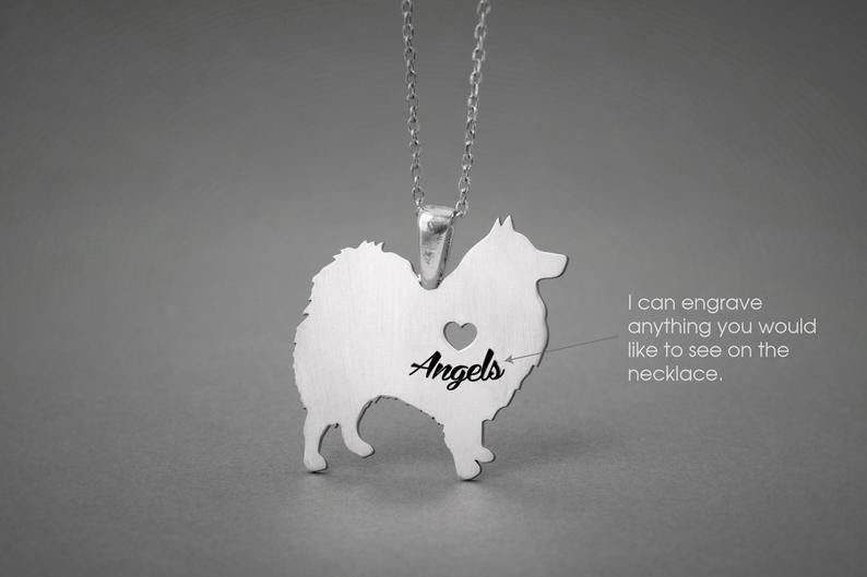 JAPANESE SPITZ Heart Silver Necklace - 1 Main image
