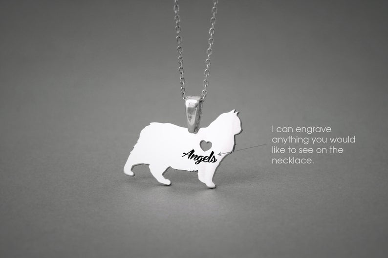 MANX CAT Heart Silver Necklace - 1 Main image