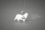 MANX CAT Heart Silver Necklace - 1