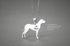 REDBONE COONHOUND Heart Silver Necklace - 1