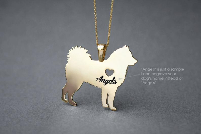 SIBERIAN HUSKY Heart Silver Necklace - 1 Main image