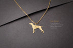 GERMAN SHORTHAIR POINTER 14K Solid GOLD Tiny Necklace - 1