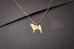 AKITA 14K Solid GOLD Tiny Necklace - 1