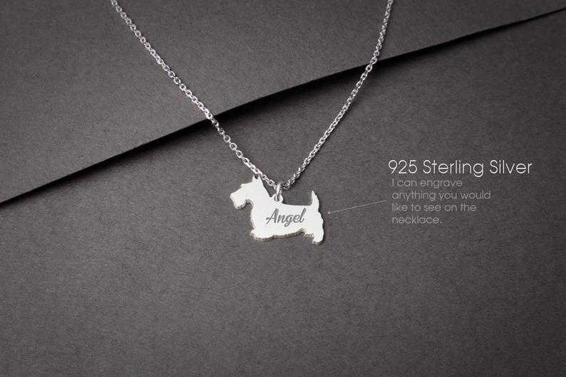 SCOTTISH TERRIER Tiny Silver Necklace - 1 Main image