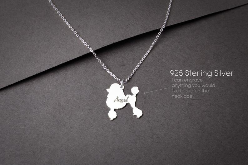 POODLE Tiny Silver Necklace - 1 Main image