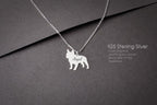 FRENCH BULLDOG Tiny Silver Necklace - 1
