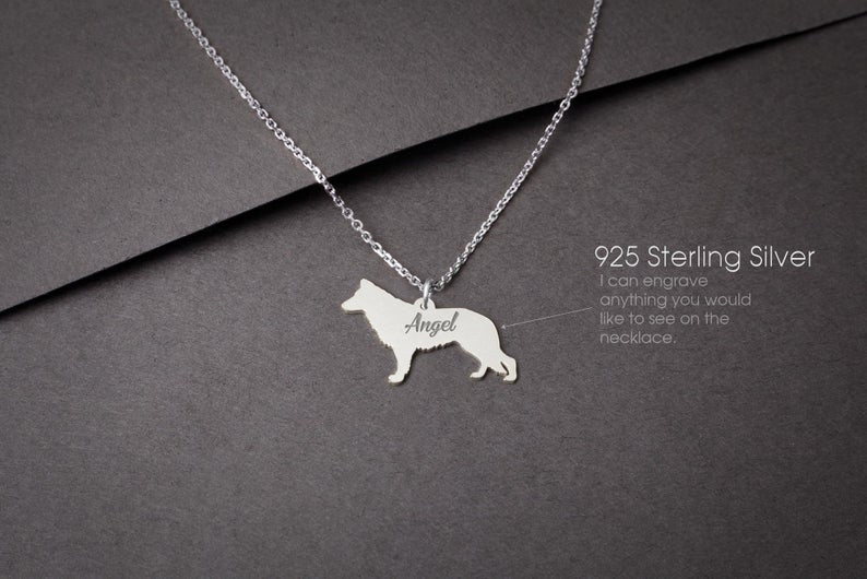 GERMAN SHEPHERD Tiny Silver Necklace - 1 Main image