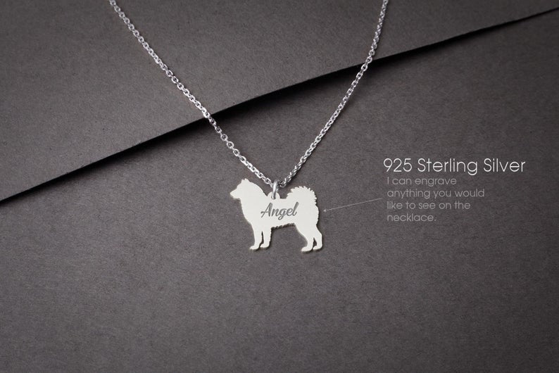 SIBERIAN HUSKY Tiny Silver Necklace - 1 Main image