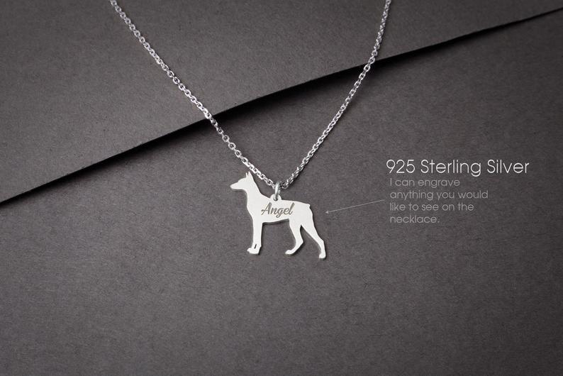 DOBERMAN Tiny Silver Necklace - 1 Main image