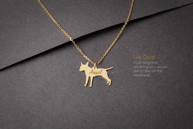 PINSCHER 14K Solid GOLD Tiny Necklace - 1