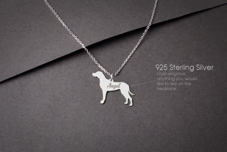 REDBONE COONHOUND Tiny Silver Necklace - 1 Main image