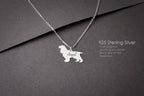 COCKER SPANIEL Tiny Silver Necklace - 1