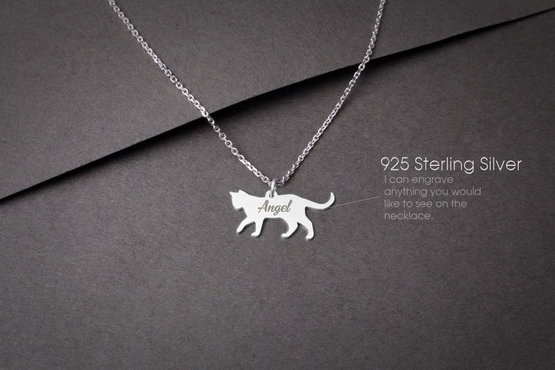 CAT SHORTHAIRED Tiny Silver Necklace - 1 Main image
