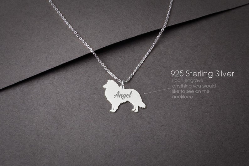 SHETLAND SHEEPDOG Tiny Silver Necklace - 1 Main image