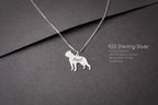 BOSTON TERRIER Tiny Silver Necklace - 1