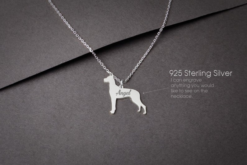 GREAT DANE Tiny Silver Necklace - 1 Main image