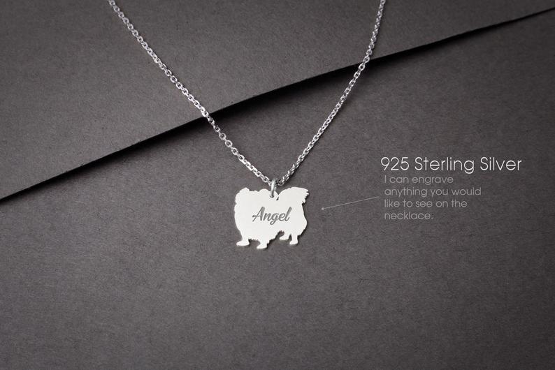PEKINGESE LONGHAIRED Tiny Silver Necklace - 1 Main image