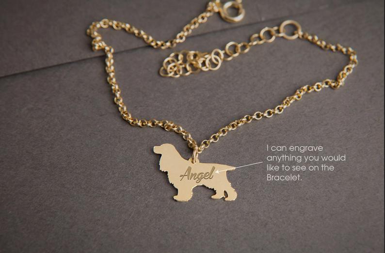 COCKER SPANIEL Tiny Silver Bracelet - 1 Main image