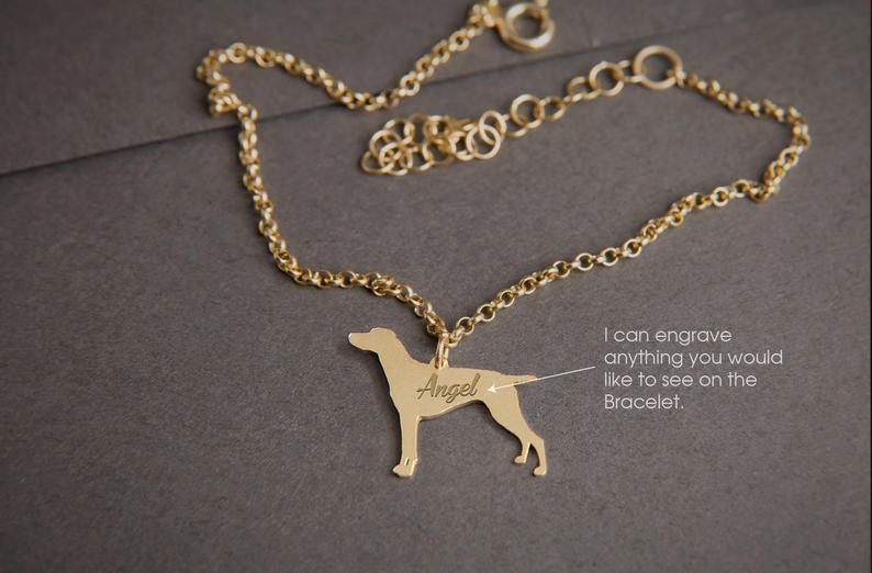 GERMAN SHORTHAIR POINTER Tiny Silver Bracelet - 1