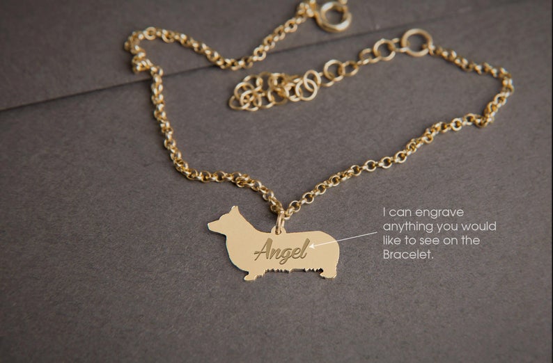 PEMBROKE WELSH CORGI Tiny Silver Bracelet - 1 Main image
