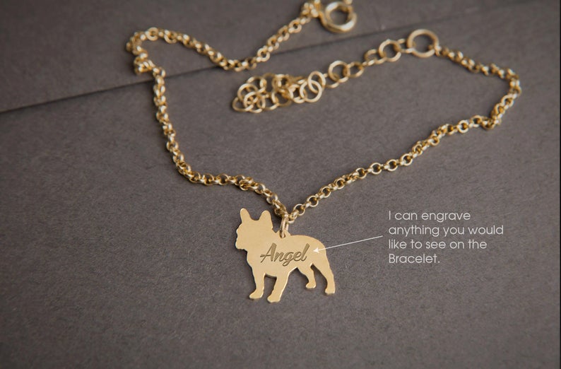 FRENCH BULLDOG Tiny Silver Bracelet - 1 Main image